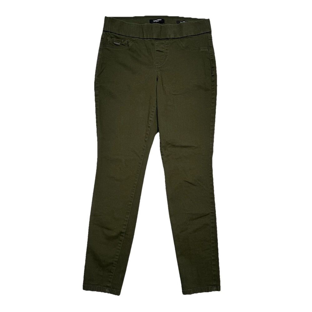 Nine West Pull On Jeans Womens 4 Green Heidi Skinny Stretch Measures 30 x 28